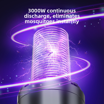 Visiaca elektrická lampa na hubenie komárov pre vonkajšie kempovanie, fialové svetlo láka komáre, prenosná domáca lampa proti komárom