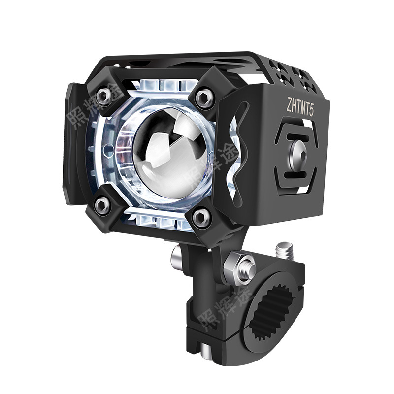 MT5 LED reflektor za motocikl s dvostrukim lećama, 30W, DC12-50V, aluminijsko kućište