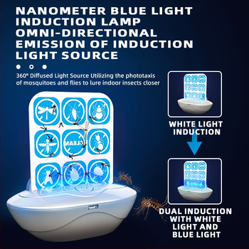 Lipniosios komarų naikinimo lemputė su UV-A purpurine šviesa, įkraunama ličio baterija 800 mAh, išimama baterija, modelis Xm281