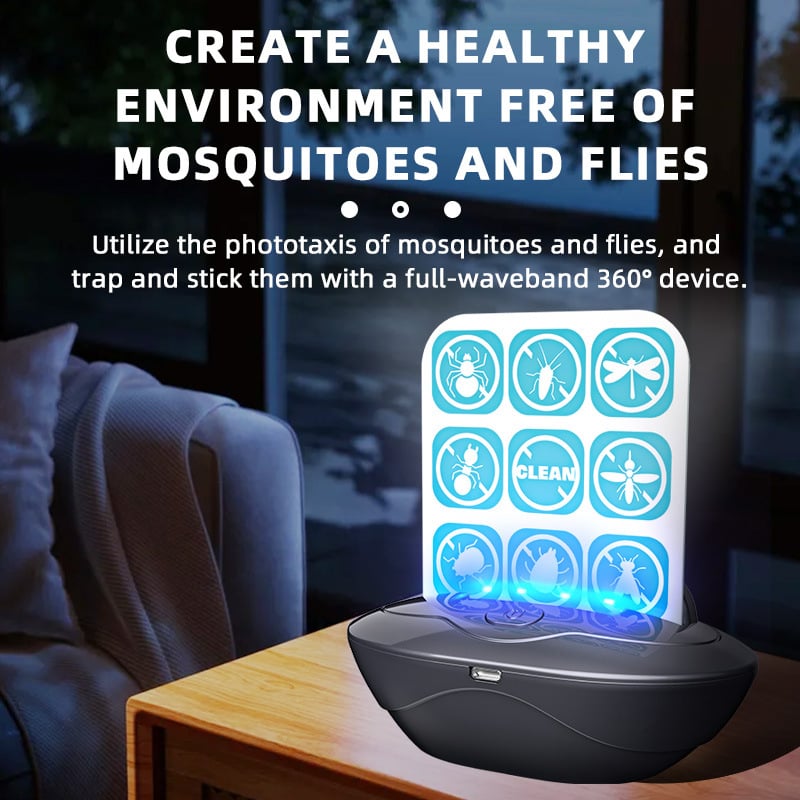Ljepljiva lampa za ubijanje komaraca s UV-A ljubičastim svjetlom, punjiva litijska baterija 800 mAh, baterija se može ukloniti, model Xm281
