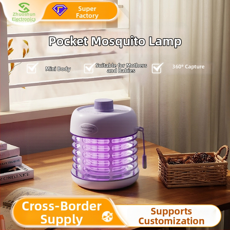 LED lampica za ubijanje komaraca s lovom svjetlosnim valom i električnim šokom, ponovno punjiva, pokrivenost do 20 m², vrijeme punjenja 2 sata, trajanje baterije 8–12 sati