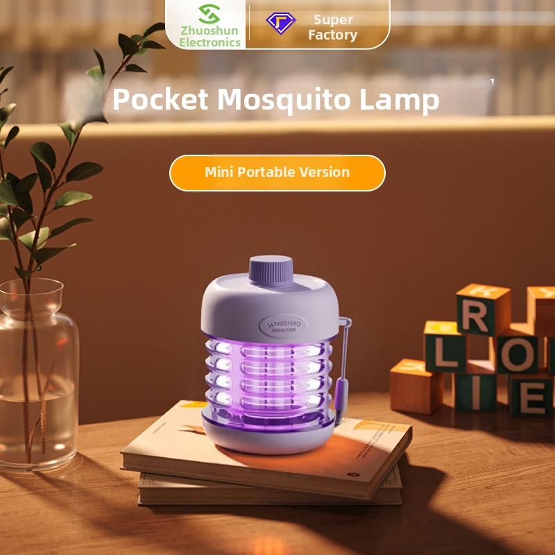 LED lampica za ubijanje komaraca s lovom svjetlosnim valom i električnim šokom, ponovno punjiva, pokrivenost do 20 m², vrijeme punjenja 2 sata, trajanje baterije 8–12 sati