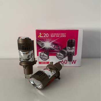 H4 LED prednje svjetlo automobila s izravnim priključkom, dvostruka fisheye leća, 60W, 13.7V, IP68