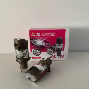 H4 LED prednje svjetlo automobila s izravnim priključkom, dvostruka fisheye leća, 60W, 13.7V, IP68
