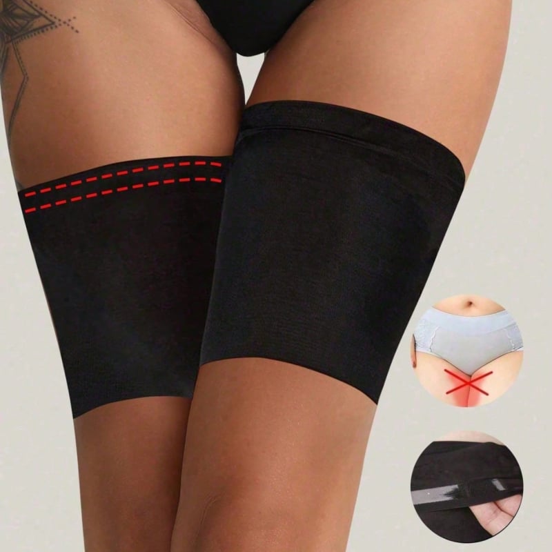 Acoperiri anti-alunecare pentru coapse din silicon, elastice anti-fricțiune, stil scurt, țesătură Spandex, conținut 61–70% Spandex, cod Ddw-090