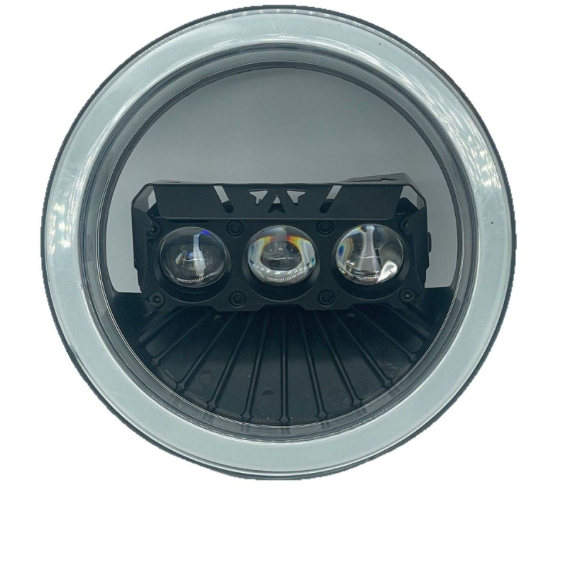 Φανάρι μοτοσικλέτας με τρεις φακούς — Αλουμινένιο περίβλημα, 20W, 9–30V, 6000 lm, IP67