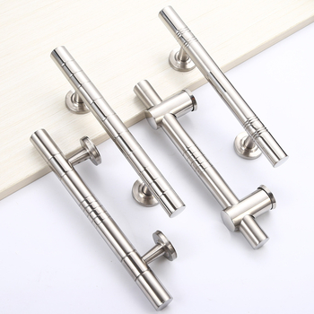 Drška za vrata od nehrđajućeg čelika za staklena vrata, dvostruka, model 024, polirani završetak, moderni minimalistički stil.