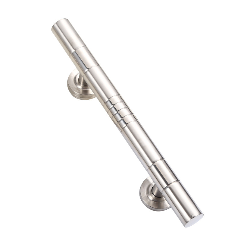 Drška za vrata od nehrđajućeg čelika za staklena vrata, dvostruka, model 024, polirani završetak, moderni minimalistički stil.