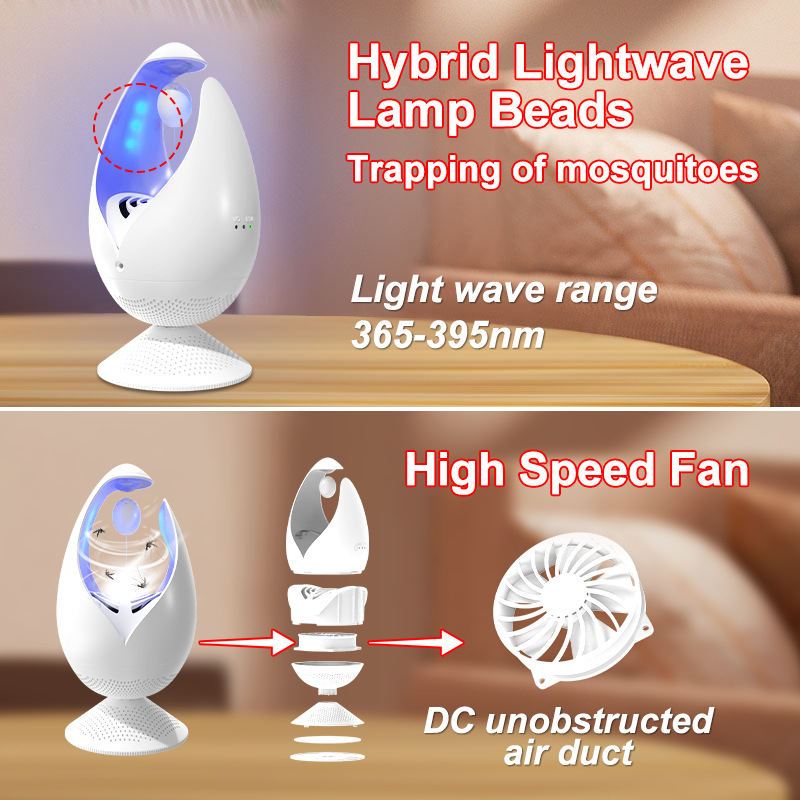 Lampa za ubijanje komaraca - LED, pokrivenost 11–20㎡, ABS kućište, bez toksina, višestruko podešavanje
