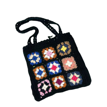 Kézzel készített szalma szövött válltáska, függőleges négyzet formájú, pamut bélés