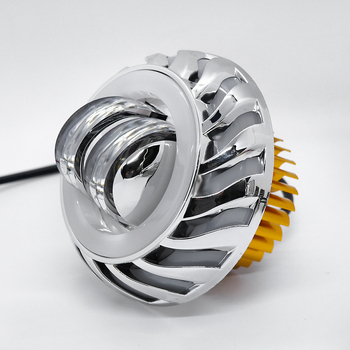 LED svjetlo za motocikl s anđelskim i đavolskim okom, ugrađeni reflektor, vrlo svijetlo žuto-bijelo treperavo svjetlo
