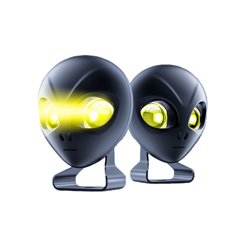 Univerzalna LED dvostruka svjetla za motocikle i električna vozila, model Alien, dvobojno bijelo-žuto ili bijelo-bijelo