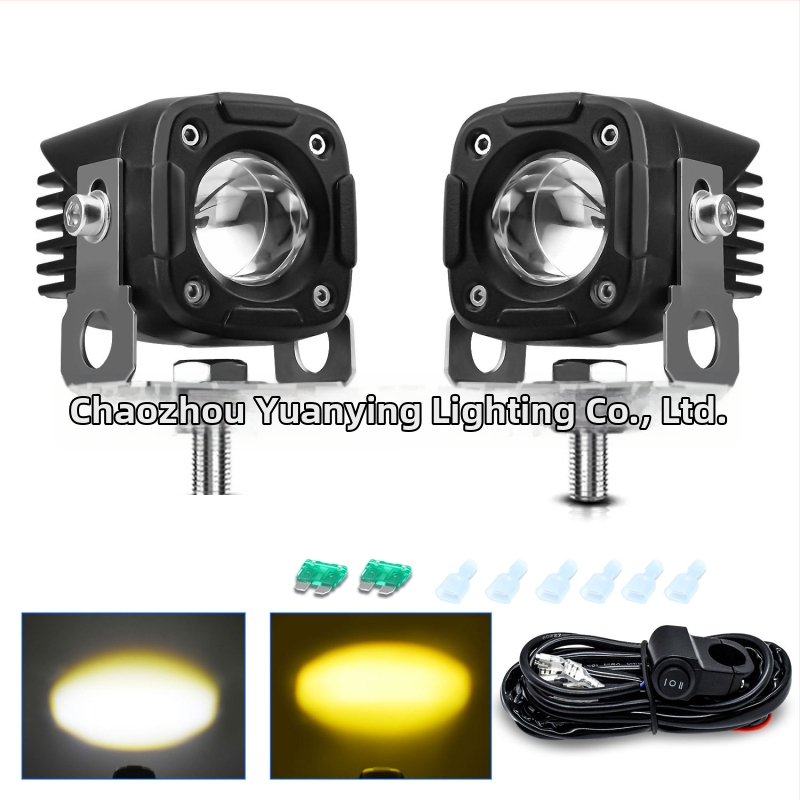 LED motocykelový reflektor SK1, dvojfarebný LED, telo z leteckého hliníka, reflexná miska, diel číslo G0083