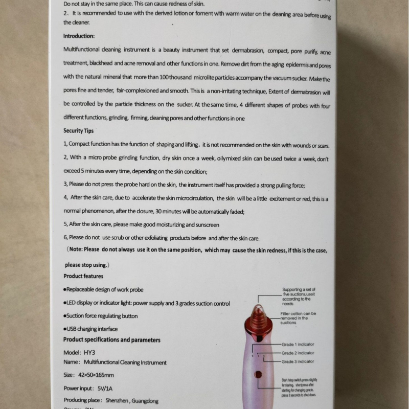 Md ultrazvučni uređaj za čišćenje pora i uklanjanje crnih točkica, model 255