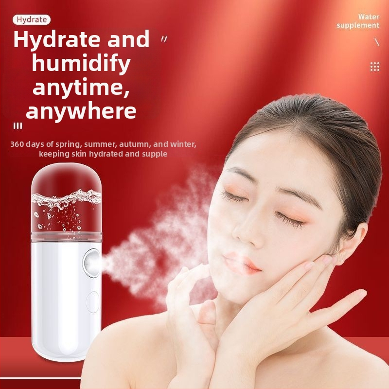 Nešiojamas veido odos drėkinimo priemonė purškimu – 1 pavara, šaltas purškimas, ABS korpusas, rūko laikas ≤10 s, įmontuota baterija