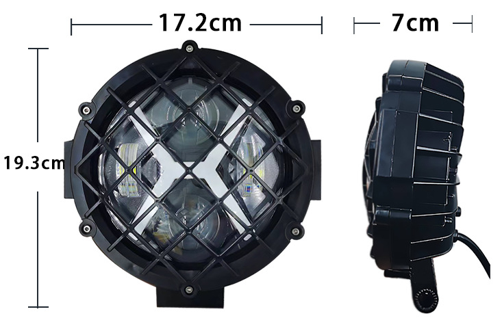 LED prednje svjetlo za auto i motocikl, 40W, 4000lm, IP67, 12-80V, aluminijsko kućište
