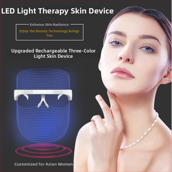 LED maska za lice za obnovu kože, prijenosna baterija 300–500 mAh, IPX2 vodootpornost, svjetlosna terapija
