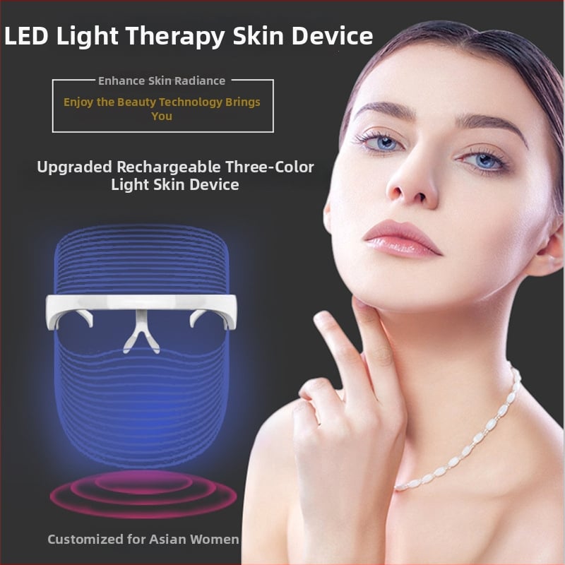 LED maska za lice za obnovu kože, prijenosna baterija 300–500 mAh, IPX2 vodootpornost, svjetlosna terapija