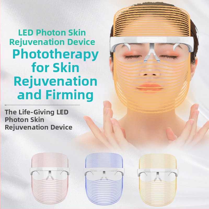 LED maska za lice za obnovu kože, prijenosna baterija 300–500 mAh, IPX2 vodootpornost, svjetlosna terapija