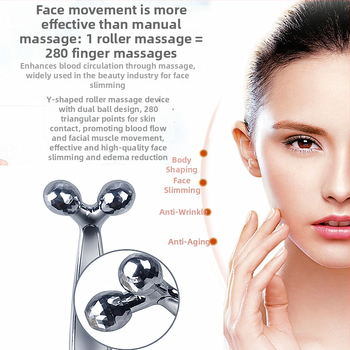 3D ručni roller masažer za lice za oblikovanje lica i podizanje V-oblika – prijenosni kućni masažni uređaj (Model 021)