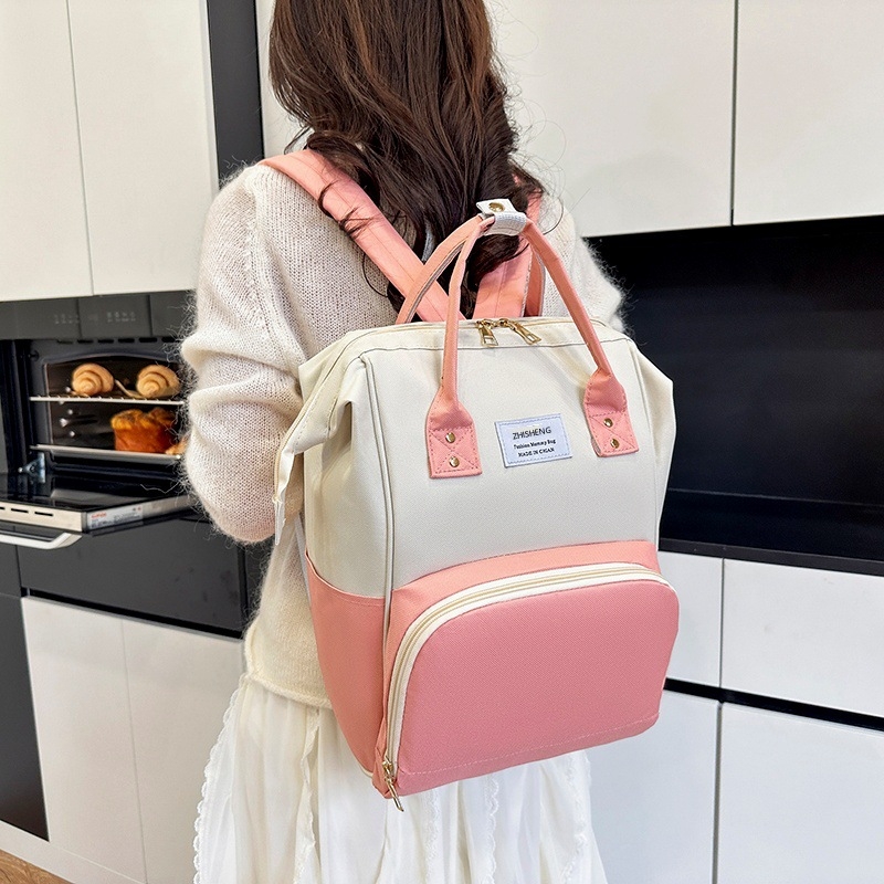 Rucsac pentru mame din Oxford, impermeabil, izolație, compartiment uscat și ud, capacitate extensibilă