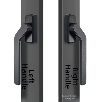 Mâner din aluminiu pentru uși și ferestre, ax pătrat, funcționare silențioasă, model Broken Bridge, stil modern minimalist