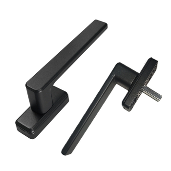 Mâner din aluminiu pentru uși și ferestre, ax pătrat, funcționare silențioasă, model Broken Bridge, stil modern minimalist