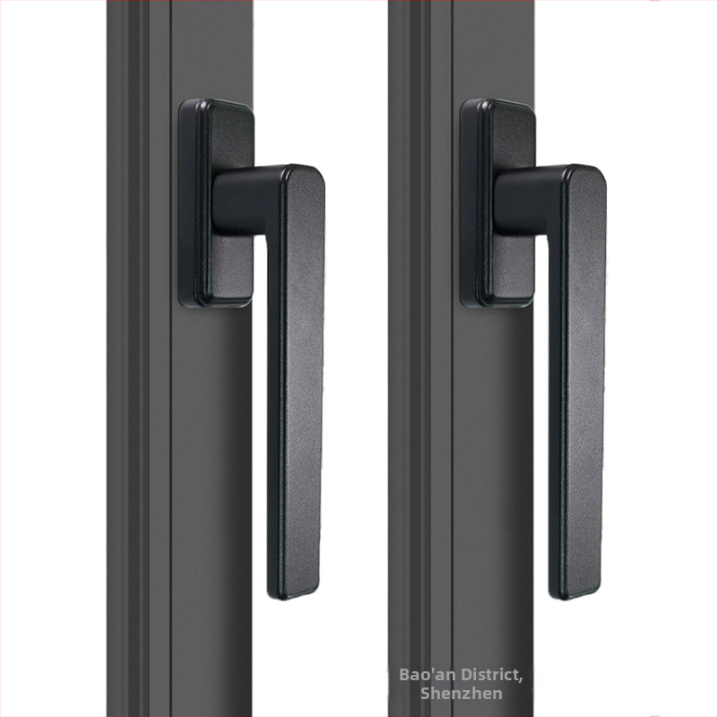 Mâner din aluminiu pentru uși și ferestre, ax pătrat, funcționare silențioasă, model Broken Bridge, stil modern minimalist