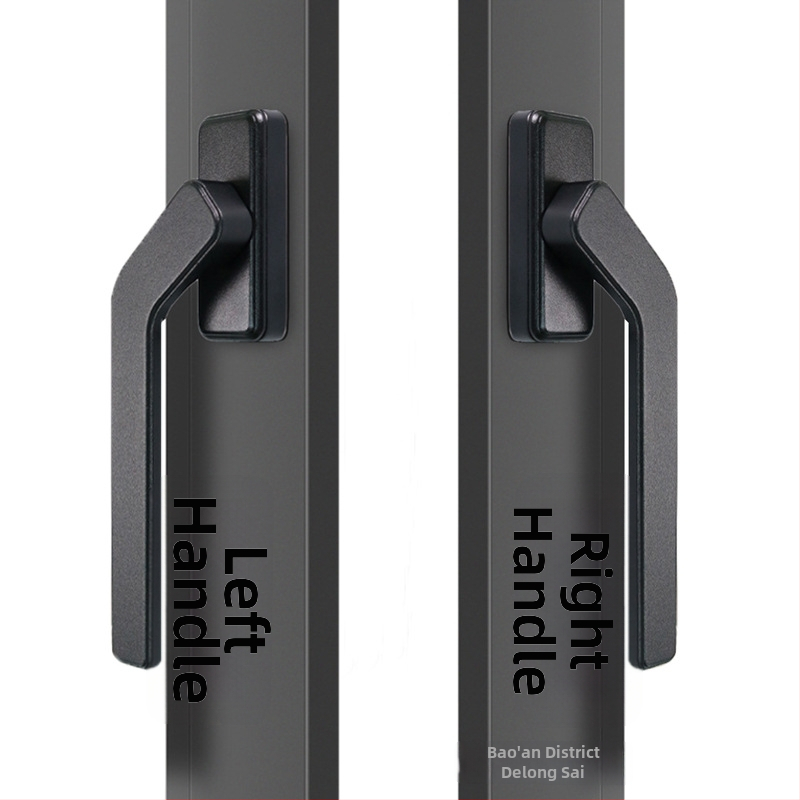 Mâner din aluminiu pentru uși și ferestre, ax pătrat, funcționare silențioasă, model Broken Bridge, stil modern minimalist