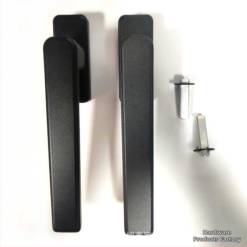 Mâner din aluminiu pentru uși și ferestre, ax pătrat, funcționare silențioasă, model Broken Bridge, stil modern minimalist