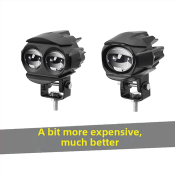 Motocyklový reflektor s dvojitým objektívom, LED 20W, 12-80V, 3000-4000 lm, IP68