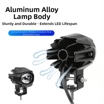 Motocyklový reflektor s dvojitým objektívom, LED 20W, 12-80V, 3000-4000 lm, IP68
