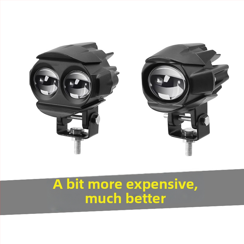 Motocyklový reflektor s dvojitým objektívom, LED 20W, 12-80V, 3000-4000 lm, IP68