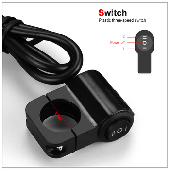 Motocikl LED reflektor žični set s prekidačem za treću brzinu (12V, 4A, IP67, LED, vijek trajanja 30000 h)