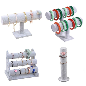 Držač za izlaganje narukvica od velura, s jednim, dvostrukim ili trostrukim slojem, za nakit (Otporan na prašinu; Materijal: Drugi; Stil: Pastoralni; Namjena: Nakit)