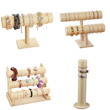 Držač za izlaganje narukvica od velura, s jednim, dvostrukim ili trostrukim slojem, za nakit (Otporan na prašinu; Materijal: Drugi; Stil: Pastoralni; Namjena: Nakit)