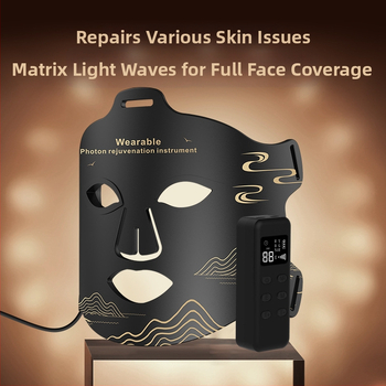 Dispozitiv de fotorejuvenare facial cu mască LED – utilizare acasă, portabil, rezistent la apă IPX7, rejuvenare a pielii și luminozitate