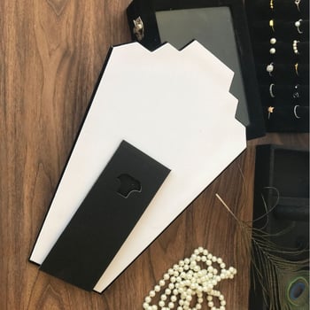 Ručni papirnati stalak za izlaganje ogrlica s flanelnom kućištem, ručno izrađeno, za ogrlice i nakit