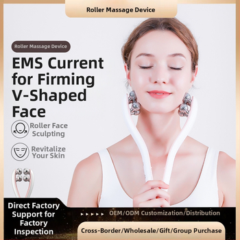 Daugifunkcinis elektrinis grožio įrenginys veidui – veido pakėlimas ir tonizavimas, ritinėlio tipo formavimo prietaisas dvigubam smakrui, modelis LH, ABS korpusas, CE/ROHS/FCC sertifikatai, raukšlių šalinimas