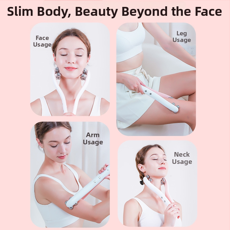 Daudzfunkcionāls elektriskais skaistumkopšanas instruments sejai – sejas pacēlums un tonizēšana, rulļa tipa ierīce dvīņžokļa kontūram, modelis LH, ABS korpuss, CE/ROHS/FCC sertifikāti, grumbu noņemšana