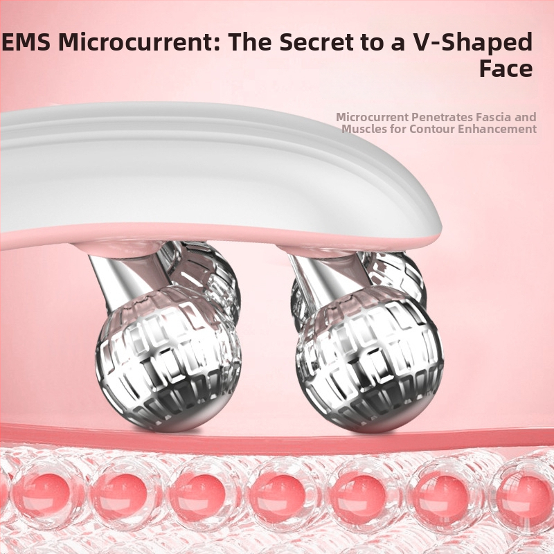 Daudzfunkcionāls elektriskais skaistumkopšanas instruments sejai – sejas pacēlums un tonizēšana, rulļa tipa ierīce dvīņžokļa kontūram, modelis LH, ABS korpuss, CE/ROHS/FCC sertifikāti, grumbu noņemšana
