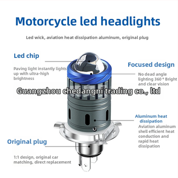 Motocyklové LED svetlo 3570, dvojfarebná šošovka, kompatibilné s H4/H6/BA20D, 26W, 12–80V, 6000K, hliníkové telo