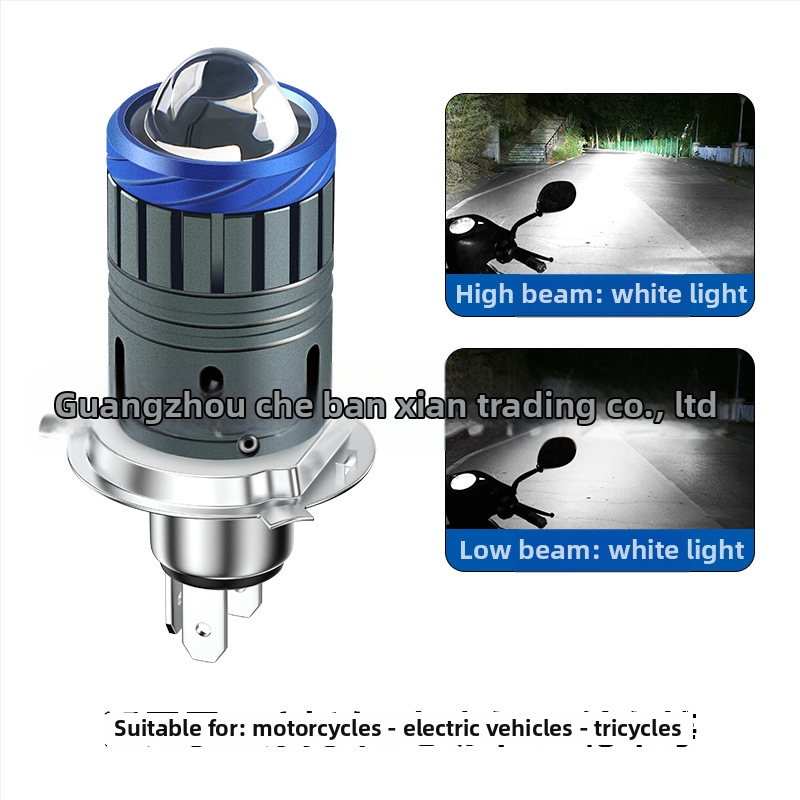 Motocyklové LED svetlo 3570, dvojfarebná šošovka, kompatibilné s H4/H6/BA20D, 26W, 12–80V, 6000K, hliníkové telo