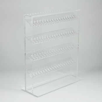 Dreamlee prozirni akrilni stalak za izlaganje nakita s 72 rupa, četiri sloja