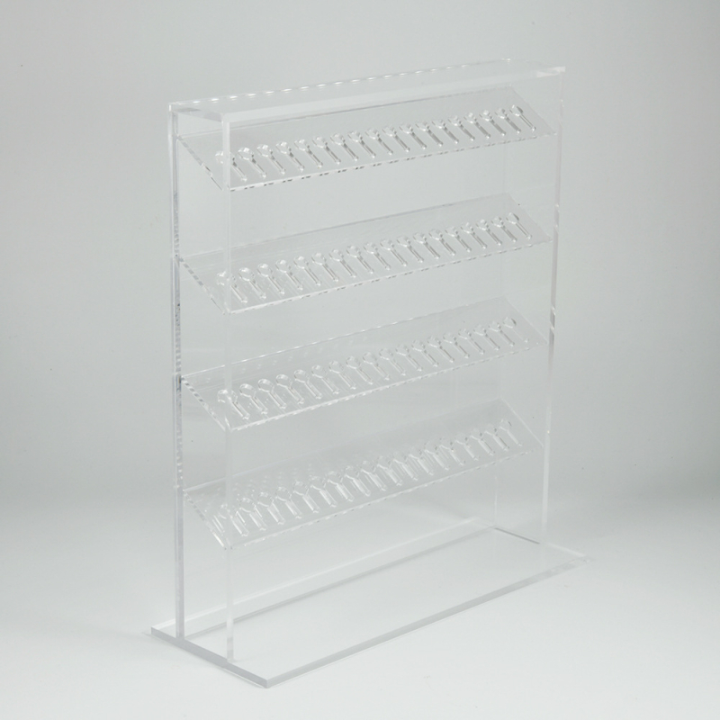 Dreamlee prozirni akrilni stalak za izlaganje nakita s 72 rupa, četiri sloja