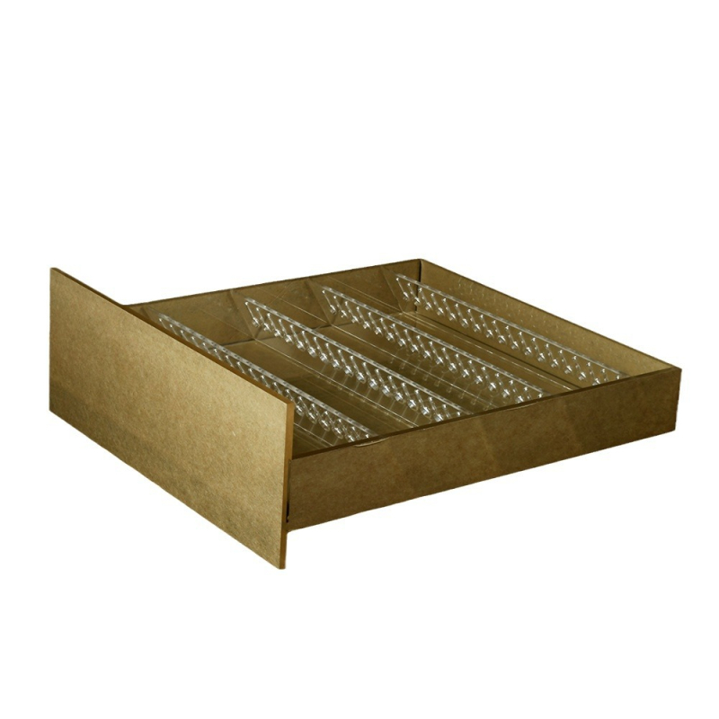 Dreamlee prozirni akrilni stalak za izlaganje nakita s 72 rupa, četiri sloja