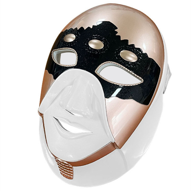 Uređaj za masku za lice s LED svjetlosnom terapijom za uklanjanje bora i pomlađivanje kože; prijenosno; ugrađena baterija 1200–2000mAh; IPX8 vodootporno