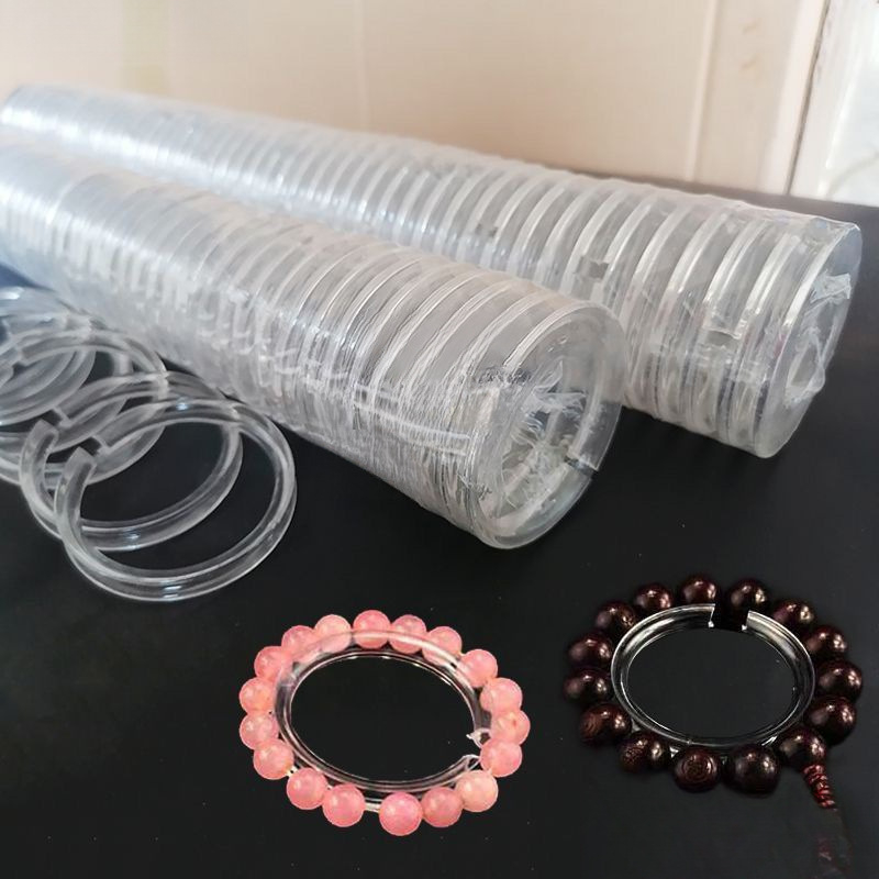 Držač za narukvice - prozirni akril, fiksni C-prsten, ženski stil