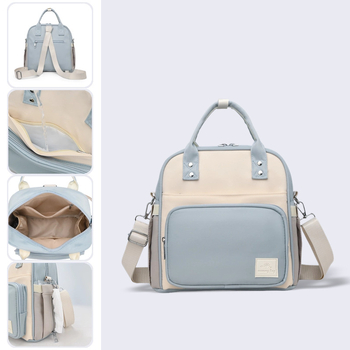 Geantă pentru mămici pentru ieșiri – ușoară, crossbody, capacitate mare, material Oxford, impermeabilă, izolație, extindere spațiu, separare uscat-umed