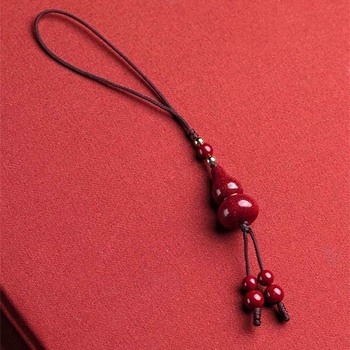 Ručni pleteni cinnabar privjesak za telefon, u obliku tikve, za žene, dekorativni dodatak